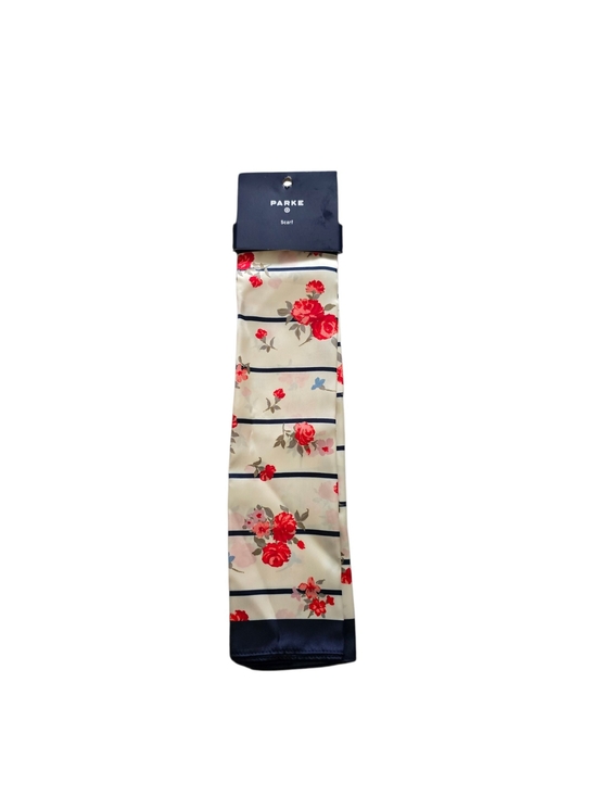Parke Accessories - Parke Floral Scarf in Cream and Red 35"x35" NWT